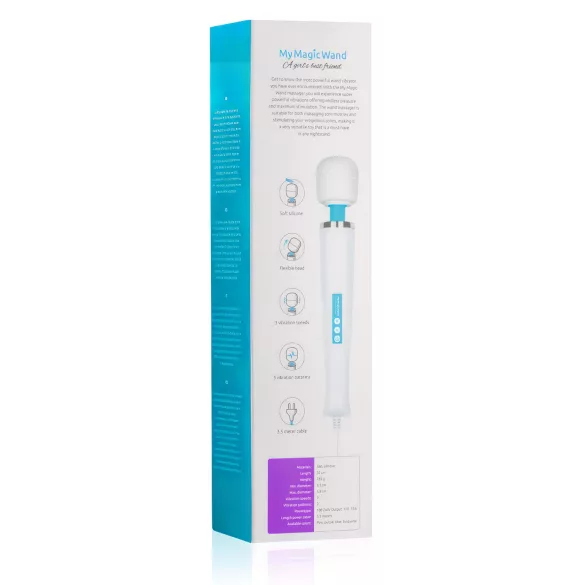 MyMagicWand - krachtige massage vibrator - wit/blauw