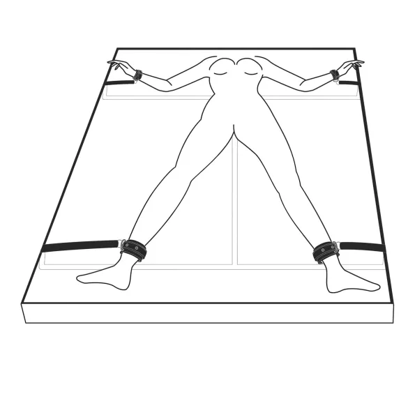 EasyToys - bed-bondageset (zwart)