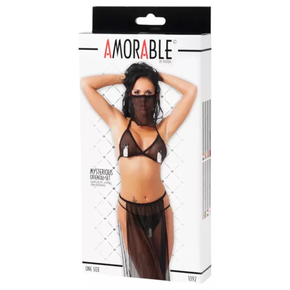 Amorable - buikdanskostuum (zwart) - S-L