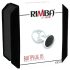 Rimba XS - zwarte metalen anaalplug met steentje (zilver)