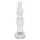 Rimba Dolly - glazen anaal dildo - gebogen met ribbels - transparant