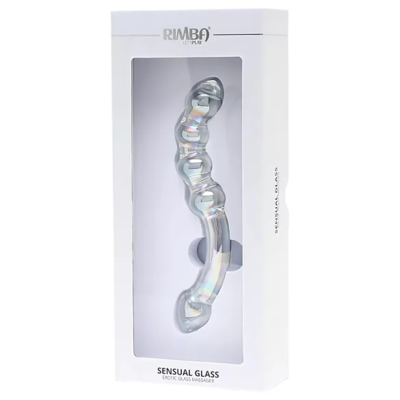 Rimba Xena - dubbele glazen dildo - transparant