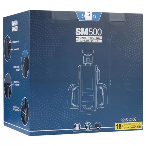LETEN SM 500 - automatische masturbator met telefoonhouder - zwart