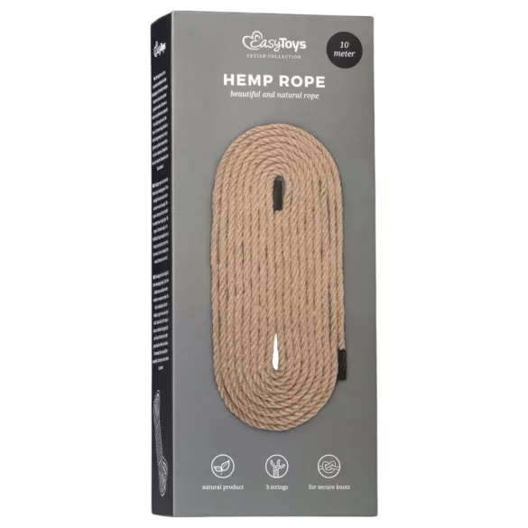 Easytoys Henneptouw - hennep bondage touw (10 m, naturel)