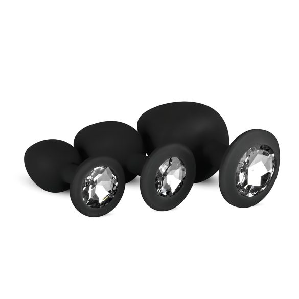 Easytoys Diamond - anale plug set (zwart)