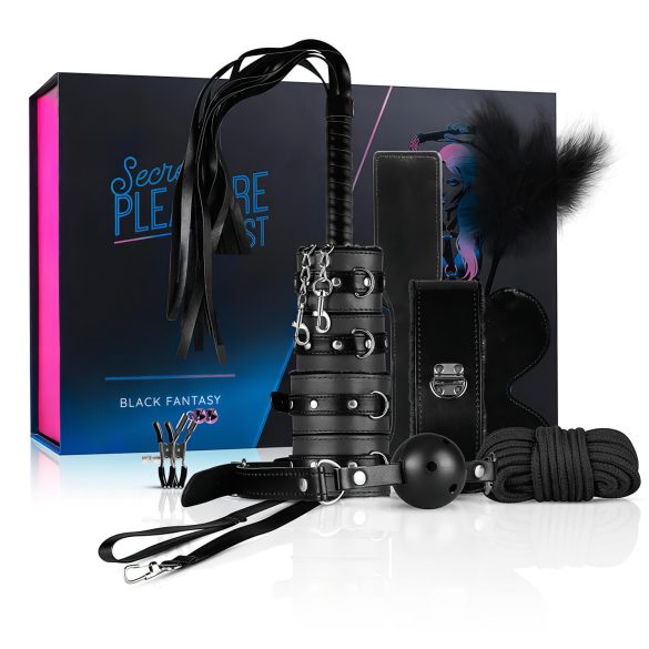 Geheime Plezierkist - Gevorderd BDSM set - 14 delig (zwart)