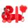 LoveBoxxx I Love Red - Vibratorische Bondageset (6-delig) - Rood