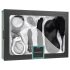 LoveBoxxx Ik hou van Diamanten - 6-delige bondageset - zwart-zilver
