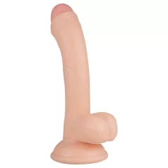   Real Fantasy Vince - dildo met ballen en voorhuid - 19,5cm - huidskleur
