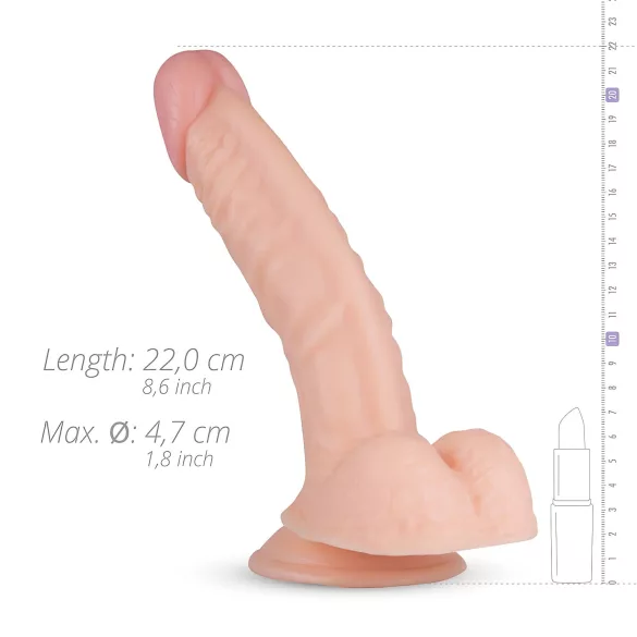 Real Fantasy Derek - dildo met ballen - realistisch - 22cm - huidskleur