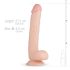 Real Fantasy Elvin - levensechte dildo met testikels - 28cm (natuurlijk)