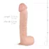Real Fantasy Lexon - realistische dildo met ballen - 33cm - huidkleur