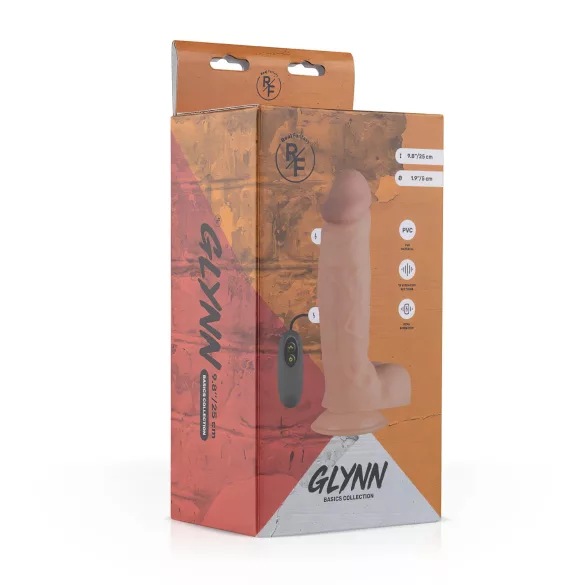 Real Fantasy Glynn - oplaadbare realistische vibrator - 25cm - huidskleur