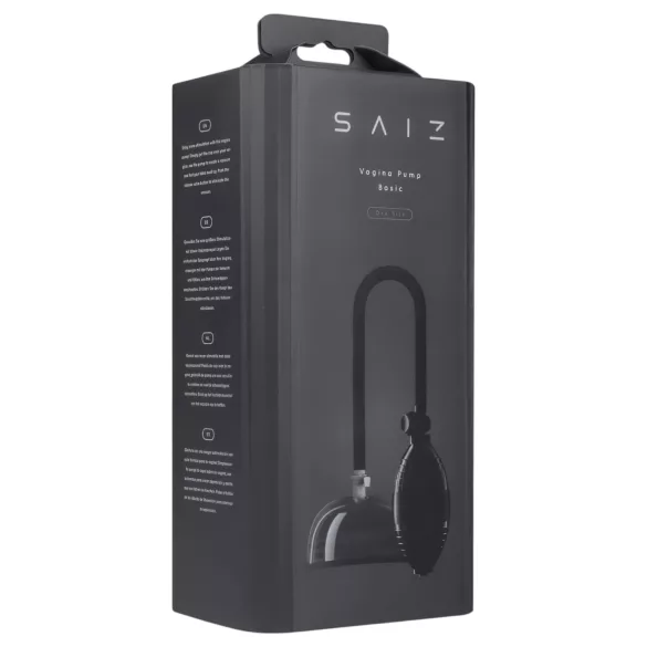 Saiz Basic - vaginapomp - transparant zwart