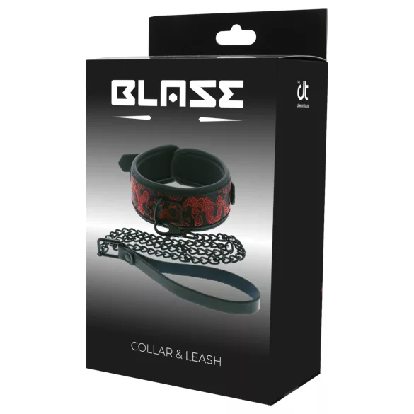 Dreamtoys Blaze - halsband en riem set (rood)