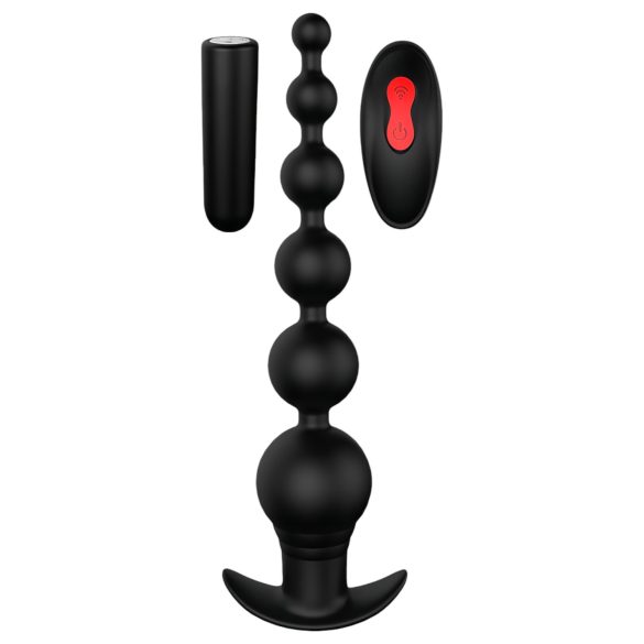 Cheeky Love - Oplaadbare, radiografische, parel anale vibrator (zwart)