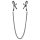 Blaze Deluxe - metalen tepelklem met ketting (zwart)