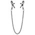 Blaze Deluxe - metalen tepelklem met ketting (zwart)