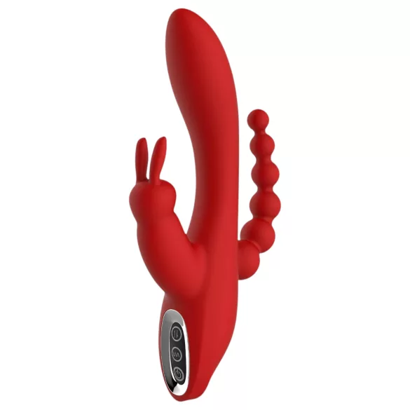 Red Revolution Hera - vibrator met 3 armen - oplaadbaar en waterdicht - rood
