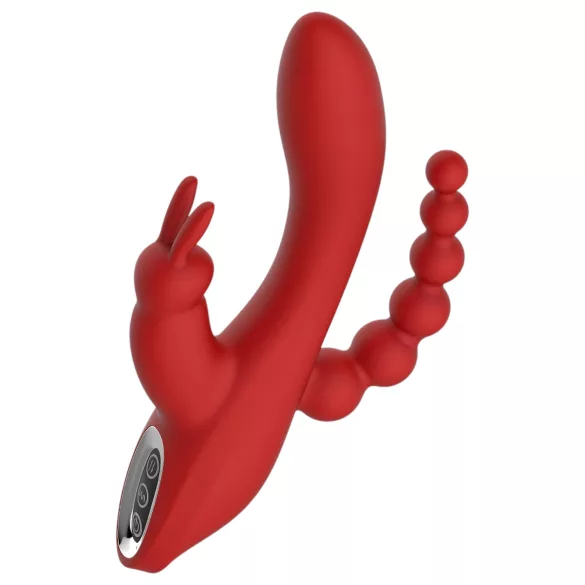 Red Revolution Hera - vibrator met 3 armen - oplaadbaar en waterdicht - rood