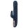 Goddess Zephyros - waterdichte stootvibrator met clitorisstimulatie (blauw)