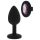 All Time Favorites - paarse edelsteen, siliconen anaalplug (zwart)