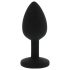 All Time Favorites - paarse edelsteen, siliconen anaalplug (zwart)