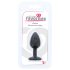 All Time Favorites - paarse edelsteen, siliconen anaalplug (zwart)