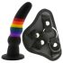 Kleurrijke Liefde - verstelbare kleurrijke dildo