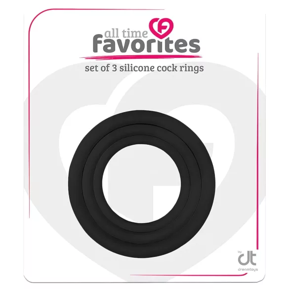 All time Favorites - penisring set - 3 stuks - zwart