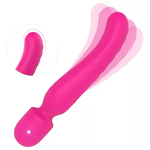 Vibes of Love - wand vibrator - oplaadbaar, verwarmend, massage - roze
