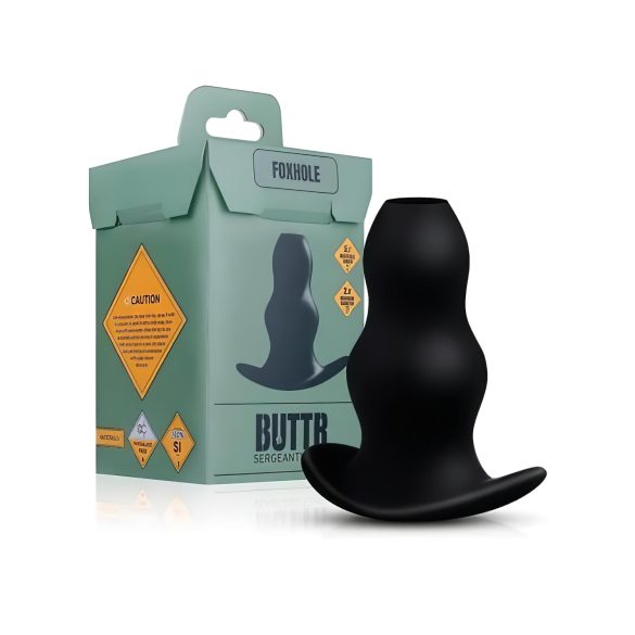 BUTTR Foxhole - holle anale dildo (zwart)