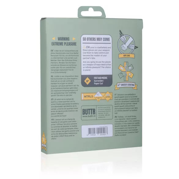 BUTTR - fisting handschoenen - latex - zwart