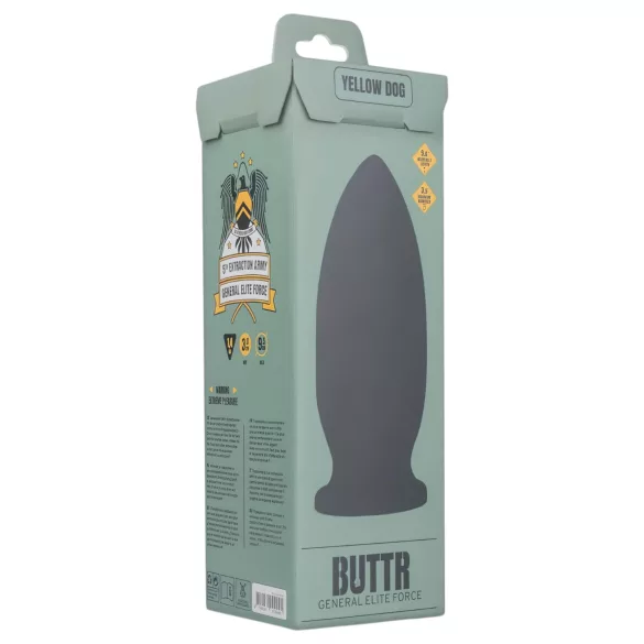 BUTTR Yellow Dog - dildo met zuignap - zwart