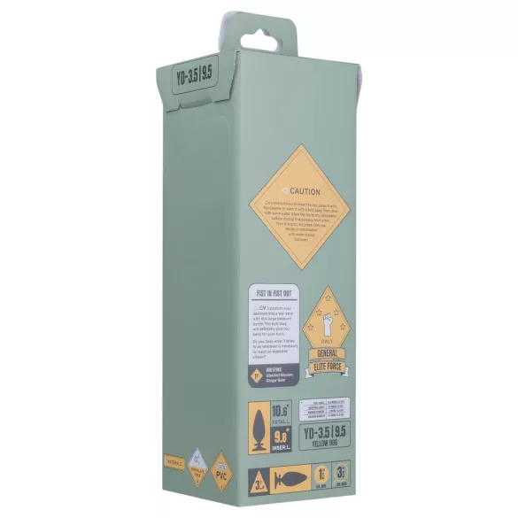 BUTTR Yellow Dog - dildo met zuignap - zwart