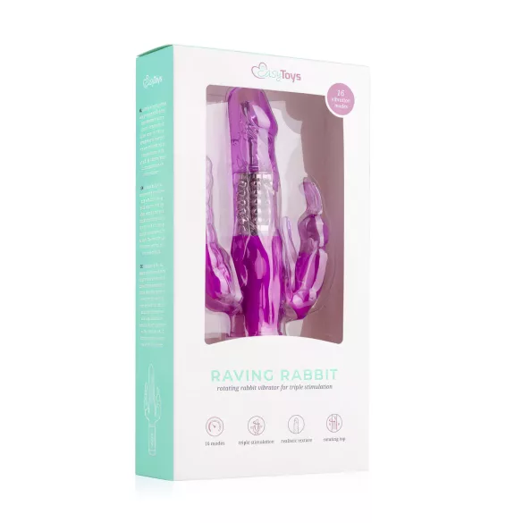 Easytoys Raving Rabbit - 3-weg vibrator (roze)