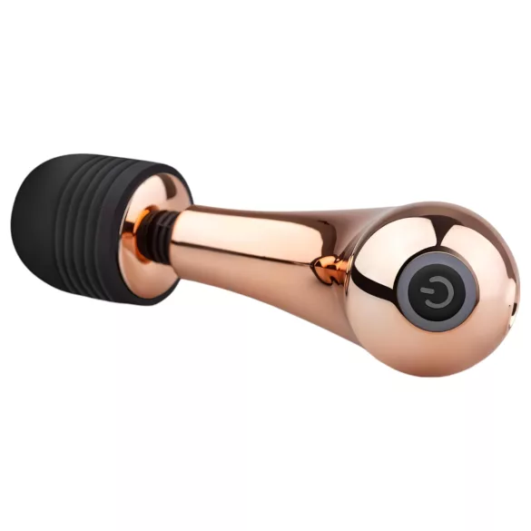 Rosy Gold - mini wand vibrator - gebogen - rosegoud