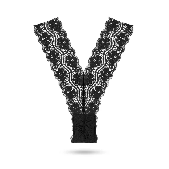Pantyrebel - vibrerende slip met afstandsbediening - zwart kant - S-L