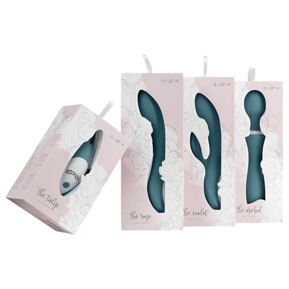 Bloom Tulip - oplaadbare siliconen clitoris vibrator (turkoois)