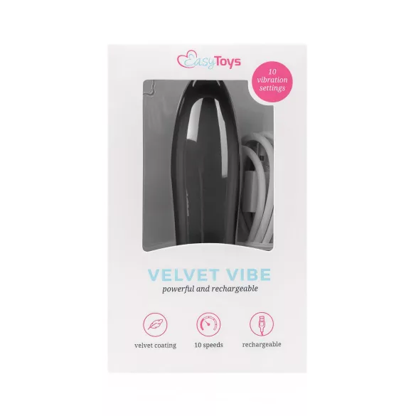Easytoys Velvet Vibe - oplaadbare vibrator - zwart