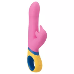   PMV20 Copy Dolphin - rotatie vibrator met clitorisstimulator - roze