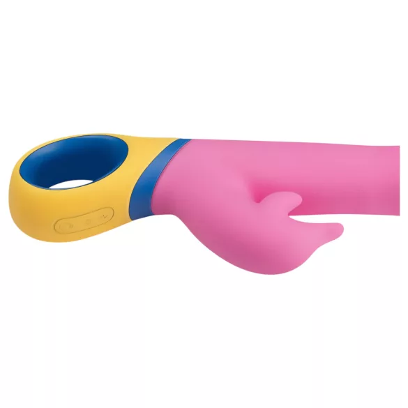 PMV20 Copy Dolphin - rotatie vibrator met clitorisstimulator - roze