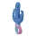PMV20 Vice Double - rabbit vibrator - roterend, drie armen - silicone blauw