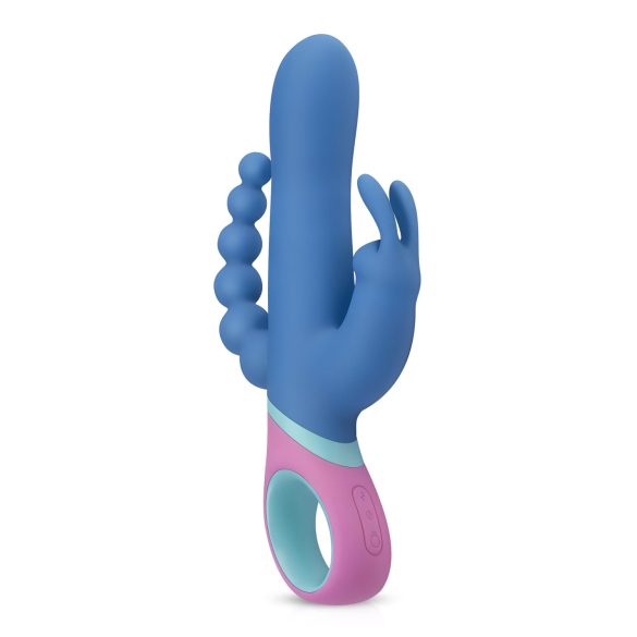 PMV20 Vice Double - Draaiende Drievoudige Vibrator (Blauw)