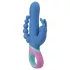 PMV20 Vice Double - rabbit vibrator - roterend, drie armen - silicone blauw