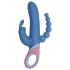 PMV20 Vice Double - rabbit vibrator - roterend, drie armen - silicone blauw
