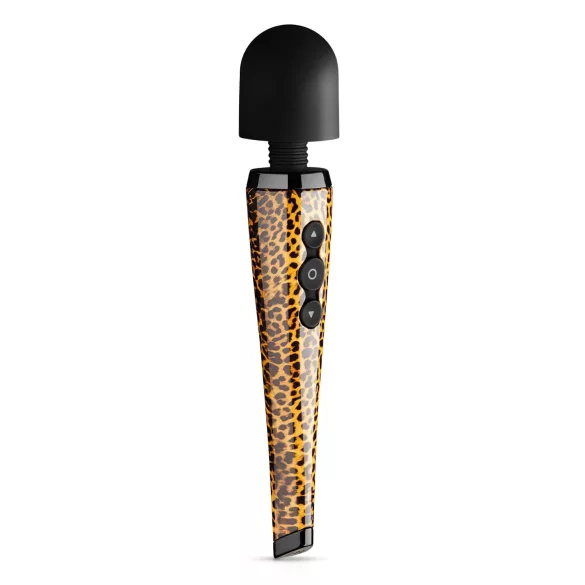 Panthra Shaka Wand - oplaadbare massage vibrator - leopard zwart