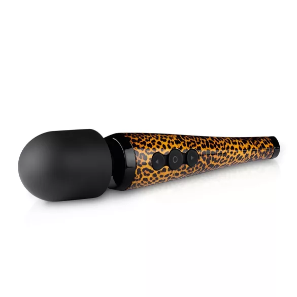 Panthra Shaka Wand - oplaadbare massage vibrator - leopard zwart