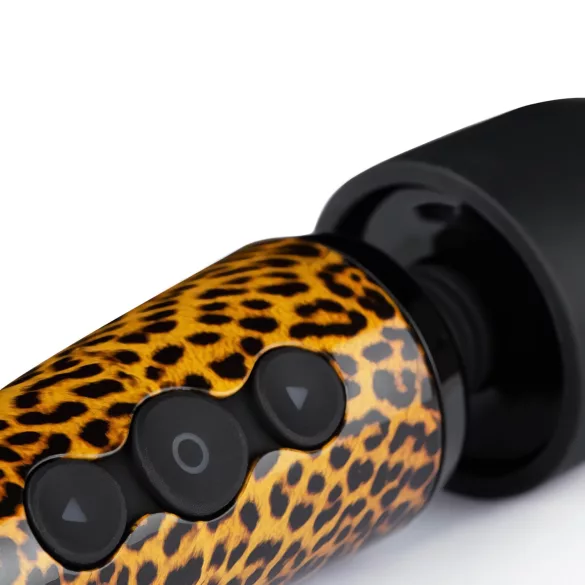 Panthra Shaka Wand - oplaadbare massage vibrator - leopard zwart