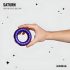 Hueman Saturn - oplaadbare, waterdichte vibrerende penisring (paars)
